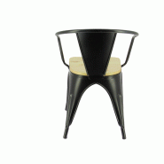 Fauteuil de restaurant métal Austin - NOIR_4