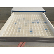 Meuble d'occasion de laboratoire avec 9 tiroirs - ATEX - sur pieds métal - réf. P21091153_4