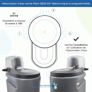 Adoucisseur d'eau 25l fleck 5800 sxt monobloc volumétrique anti calcaire fabrication française_4