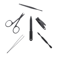 Set manucure 6 pièces - acier inoxydable - étui en feutre RPET - couleur gris - 55g_4