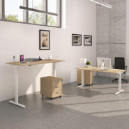 Bureau droit assis debout électrique NIVO - L180 cm - Ligne HEALTH - neuf - Hauteur réglable de 69 à 120 cm_4