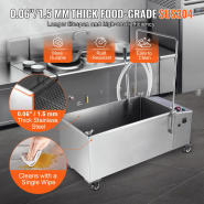 Filtre à huile pour friteuse VEVOR - Réservoir 55 L - Vitesse 10 L/min - Mobile avec roulettes et tuyau_4