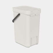 Bio-seau composteur écologique et recyclable Multi-talent - Volume S de 12 litres - Brabantia Sort & Go - Light Grey_4