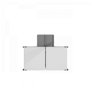 Support écran BalanceBox 650 + cadre Winx 4b avec 2 volets blancs 86''_4