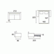 Canapé convertible 3-4 places SELECT - Matelas 16 cm - Sommier à lattes 160 cm - RENATONISI cuir vachette graphite_4