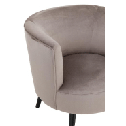 Fauteuil DULZURA - Textile gris - Structure en bois - Dimensions 80x75x70 cm_4