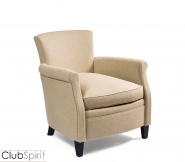 Fauteuil Club Parisien 1935 - Petite taille - Accoudoirs arrondis - Fabrication artisanale à Neufchâteau_4