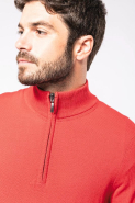 Pull 1/4 zip homme - Réf: K970 - Kariban - 50% coton / 50% acrylique - plusieurs tailles et couleurs disponibles_4