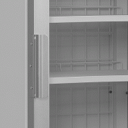 Armoire réfrigérée négative vitrée blanc/silver avec canopée LED - 440 L | Tefcold - UFSC1450GCPNFSilver_4