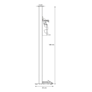 Distributeur gel de sol sans contact h 140 cm gris clair - réf : 490727gr - Réservoir stockage 1L - Dimensions H 140 x L 32 x P 30 cm_4