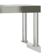 Vidaxl table de travail de cuisine avec étagère 110x55x120 cm inox 3208901_4
