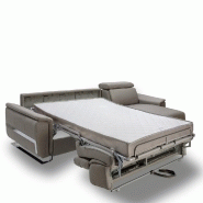 Canapé d'angle Réaumur convertible express 120 cm - Matelas 16 cm - Pieds luge - Tissu tweed gris silex - Design contemporain_4