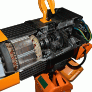 Palan électrique à chaîne stationnaire avec crochet HHBDII 05-02 - 5T x 6M / 380V - Protection d'urgence et butée_4