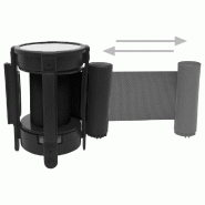 Vidaxl barrière à bande rétractable 200 cm noir 51162_4