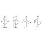 Support cycles Forme S en acier zingué avec poteau central et arceau à sceller_4