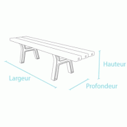 Banquette CLASSICO plastique recyclé et fonte_4