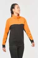 Sweat-shirt écoresponsable col zippé unisexe - WK404 - coton biologique et polyester recyclé_4