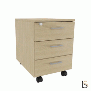 Caisson mobile 3 tiroirs - Quadrifoglio. - Chêne_4
