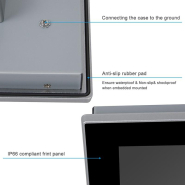 Panel PC industriel fanless 15,6 pouces Full HD tactile capacitif - IP66 - EVI-156WAC_4
