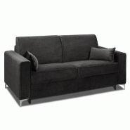 Canapé convertible express Jackson - Matelas Comfort Bultex® 140x195 cm - Sommier à lattes bois - Polyuréthane marron_4