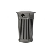 Poe Litter - Poubelle publique - Landscape - Aluminium moulé et extrudé - 34 gallons - Ouverture de fente 29