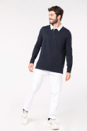 Polo rugby Kariban - Réf: K213 - 100% coton peigné pré-rétréci, col contrasté, 280 g/m²_4