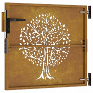 Vidaxl portail de jardin 85x100 cm acier corten conception de l'arbre 153209_4