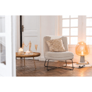 Table basse ronde TERO en métal doré - Style chic et moderne - Ø83,5 cm_4