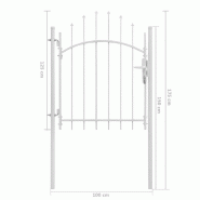 Vidaxl portail de jardin acier 1 x 1,75 m blanc 143064_4