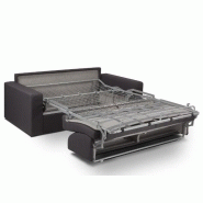 Canapé express 160 cm Dreamer Edition - cuir et PU Cayenne marron avec matelas 16 cm - fabrication italienne_4