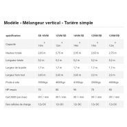 SD 10VM - Mélangeuse agricole Redrock - tarière simple - capacité 10m³ pour balles et ensilage_4