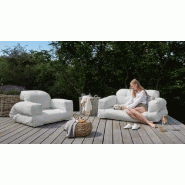Fauteuil extérieur transformable HIPPO OUT - gris anthracite - convertible en matelas 1 place - design scandinave - KARUP DESIGN_4