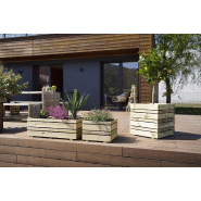 Bac Oslo 80 x 40 x H. 28 cm - Pin classe 3 FSC® - Design original et robuste_4