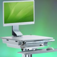 Chariot médical PC Cart Plus H Class HD alimenté Life - Ergonomie et ajustement en hauteur - 44,45 kg_4