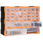 Vidaxl organisateur multi-tiroirs avec 40 tiroirs 52x16x37,5 cm 147577_4
