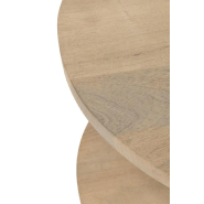 Table basse Datoa - 2 plateaux en bois de manguier et piétement en fer - Style épuré et robuste_4
