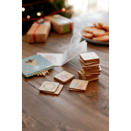 Jeu de mémoire en bois de bouleau laminé - 24 tuiles avec motifs de Noël - Impression logo 1 couleur_4