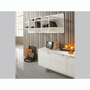 Bureau de direction design SEVENTIES - plateau en verre teinté - LAS - 3 tailles disponibles avec retour en option_4