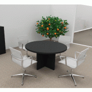 Table de réunion ronde TAK- Mobel Linea - Noir_4