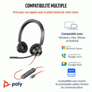 Micro-casque Poly Blackwire 3320 stéréo USB-C + adaptateur USB-C/A_4
