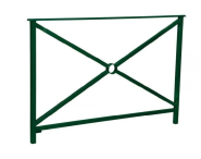 Barrière de ville HÉRITAGE - 800 mm et 1500 mm - Croix Saint-André / rosace - Amovible - Tube acier peint sur zinc_4