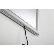 8062 ECO - Cadre porte-affiche à clapets LED Afix Diffusion - Format A4 - Aluminium anodisé, éclairage LED_4