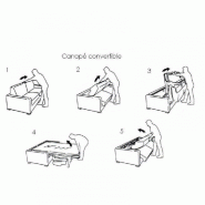 Canapé convertible d'angle Oslo - Matelas 16 cm - Système Express - Sommier à lattes Renatonisi - Tweed jaune melon_4