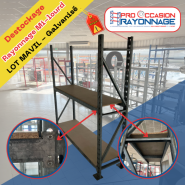Rayonnage mi-lourd - 6 échelles, 16 niveaux avec plateau bois aggloméré 22mm inclus - MAVIL_4