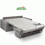 Canapé convertible express CRÉPUSCULE - Matelas 120 cm Comfort BULTEX® NEO gris silver - Fabrication italienne_4