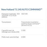 T5.140 Auto Command - Tracteur agricole New Holland - Puissance maxi 103/140 kW/Ch - Technologie SCR ECOBlue™ Tier 4B_4