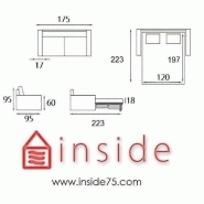 Canapé convertible express Master - Couchage 120x197cm - Matelas 18cm - Sommier à lattes Renatonisi - Tweed gris silex_4