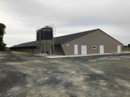 Bâtiment pour poules bio avec gestion automatisée