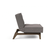 Innovation Living - Fauteuil Splitback Eik Convertible Lit 90x115 cm - Pieds Chêne Noyer - Tissu Mixed Dance Grey_4