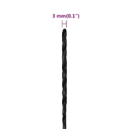 Vidaxl corde de travail noir 3 mm 50 m polypropylène 152997_4